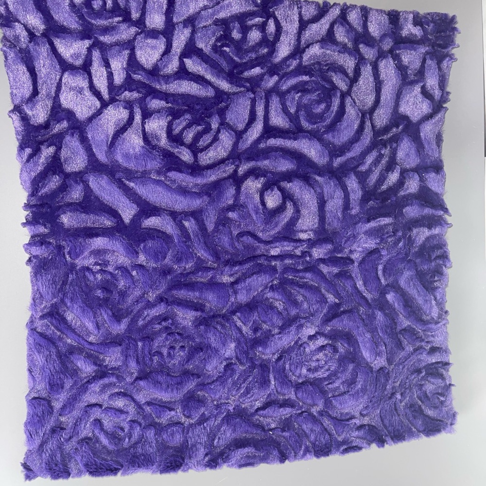 Purple Demi Rose Minky Throw Pillow Cover.